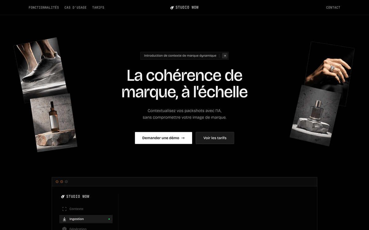 Aperçu de l'interface Studio WoW
